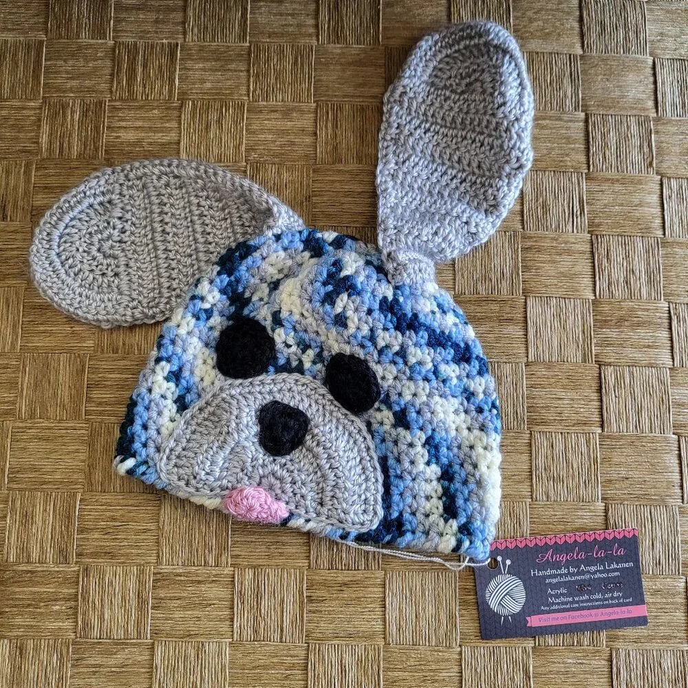 Hand Crochet Puppy Hat/ Beanie